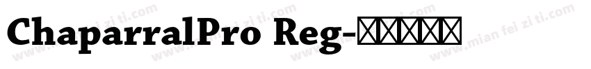 ChaparralPro Reg字体转换